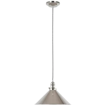 Image of Elstead - Provence - 1 Light Dome Ceiling Pendant Polished Nickel, E27