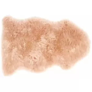 Image of Origins Genuine Sheepskin Rug Peach Single 65 x 95cm