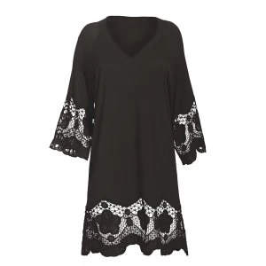 Image of Fantasie Dione lace trim tunic Black