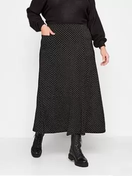 Image of Yours Maxi Length Jersey Skirt - Black, Size 20, Women