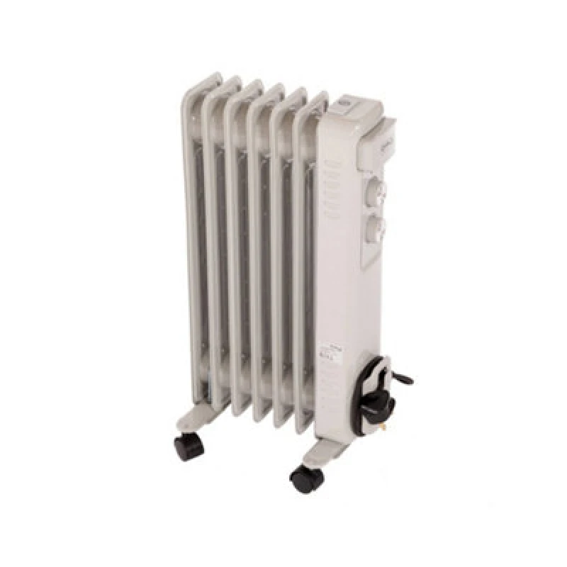 Image of Oypla 7 Fin Portable Oil Filled Radiator Electric Heater White