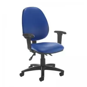 Image of Jota high back asynchro operators chair with adjustable arms - Ocean