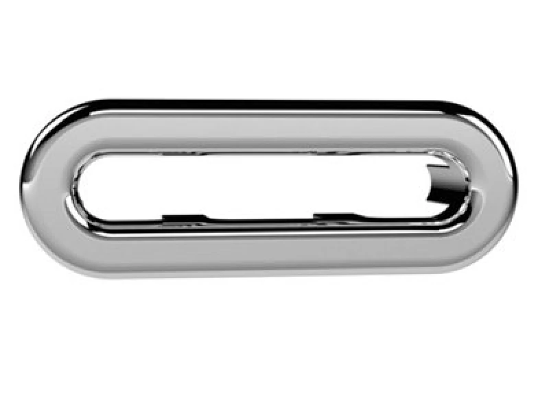 Image of Balterley Traditional Oval Overflow Cover Chrome 50mm x 26mm Silver