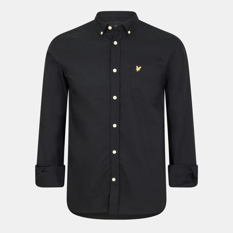 Image of Lyle and Scott Oxford Shirt - Black XS