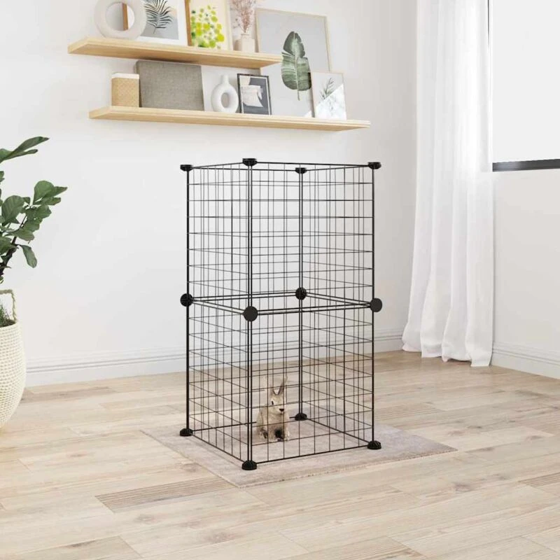 Image of VIDAXL Vidaxl - 8-Panel Pet Cage Black 35x35cm Steel 8720287190646