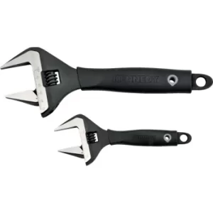 Image of Wide Jaw Adjustable Spanner Set, Steel, Set of 2