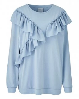 Image of Junarose Asymmetric Frill Sweater