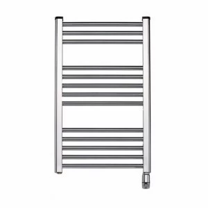 Image of Elnur 300W Chrome Heated Towel Rail With Thermostat and Manual Temperature Selector