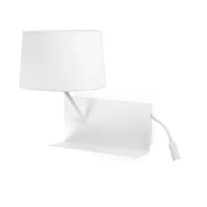 Image of Handy 1 Light Indoor Wall Light Reading Lamp White, E27