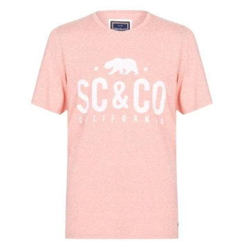 Image of SoulCal Textured Flecked T Shirt - Bright Coral
