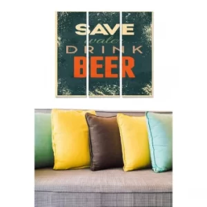 Image of MDF7050884 Multicolor Decorative MDF Painting (3 Pieces)