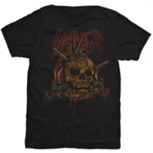 Image of Slayer Skull Pumpkin Mens Black T Shirt: Large