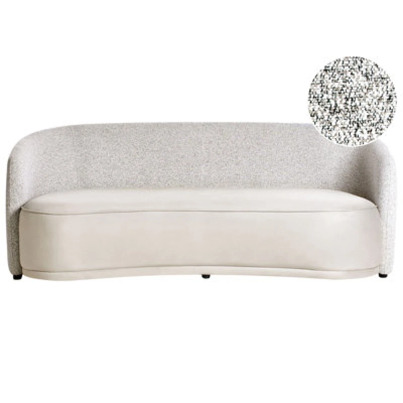Image of Beliani Sofa 3 Seater Roset Fabric Light Beige