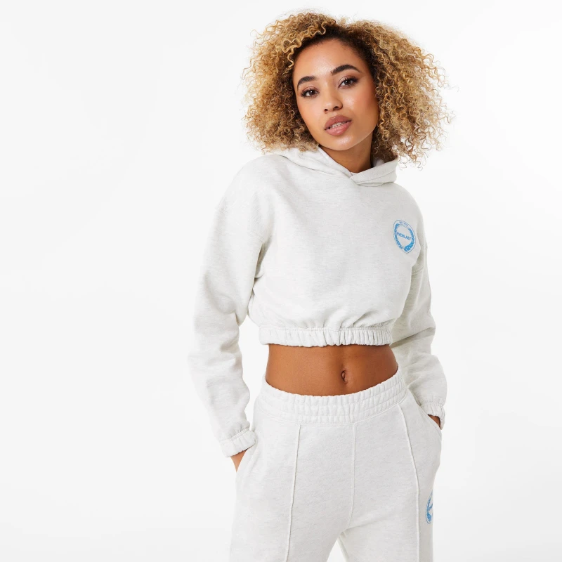 Image of Everlast Cropped Hoody Womens - White White 12