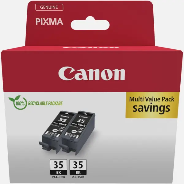 Image of Canon PGI-35BK Black Ink Cartridge (Twin Pack)