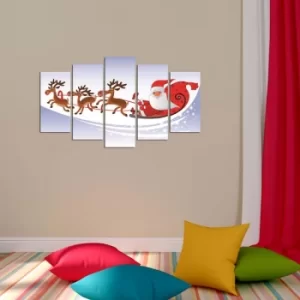 Image of 5PYY-009 Multicolor Decorative MDF Painting (5 Pieces)