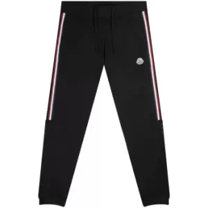 Image of Moncler 'Tricolour' Accent Joggers Black