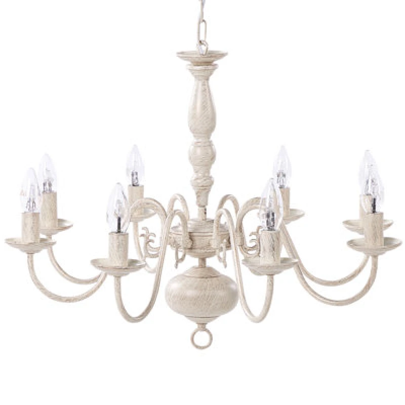 Image of Beliani Chandelier Brithon Metal White
