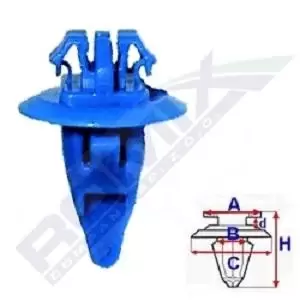 Image of ROMIX Clip, trim-/protection strip 80104 TOYOTA,HILUX III Pick-up (TGN1_, GGN2_, GGN1_, KUN2_, KUN1_),HILUX VI Pick-up (_N1_)