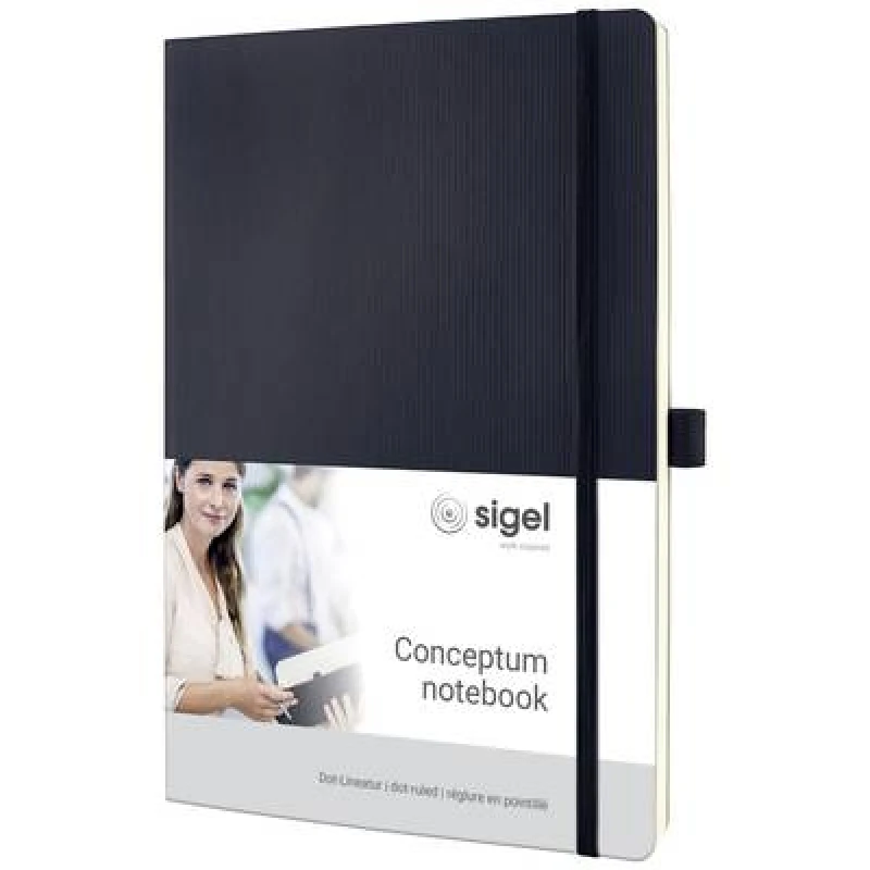 Image of Sigel Sigel CONCEPTUM CO308 Notebook Dotted Black No. of sheets: 97 A4 CO308