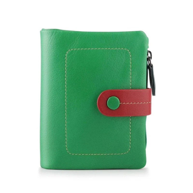 Image of PRIMEHIDE Womens Multicolour Small Soft Leather Purse in Green Green Female One Size