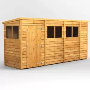 Image of 14x4 Power Overlap Pent Garden Shed