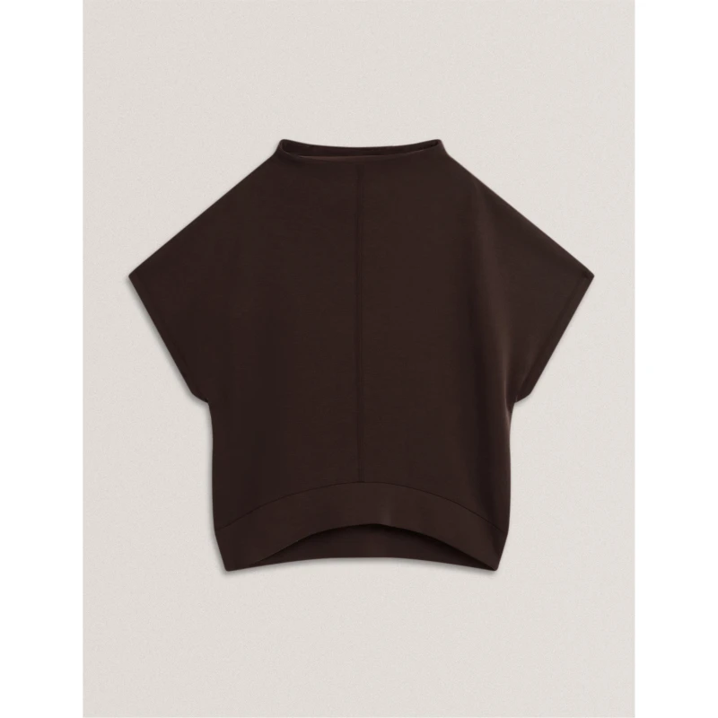 Image of Ted Baker Womens Cupro Crew Sweatshirt Dk-Brown female 8 (XS)