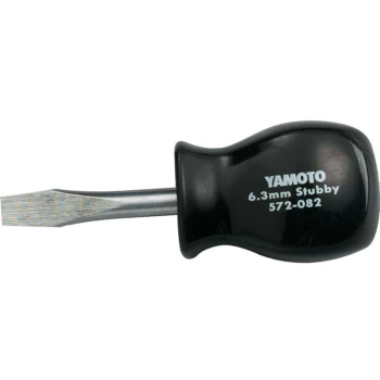 Image of Stubby Mechanics Flat Head Screwdriver, 6.5MM Slotted Tip, 38MM Blade - Yamoto