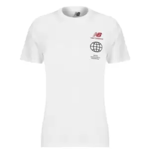 Image of New Balance Small Logo T Shirt Mens - White