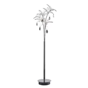 Image of Kenzo Floor Lamp 6 Light G4 Polished Chrome/Crystal, NOT LED/CFL Compatible