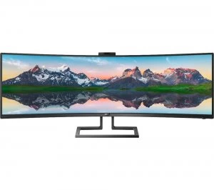Image of Philips PLine 49" 499P9H Quad HD Curved 5K LED Monitor