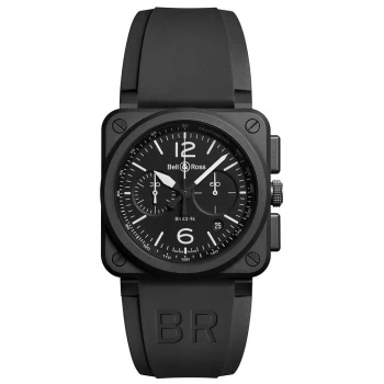 Image of Bell & Ross Br-03 Mens Ion Plated Chronograph Strap Watch