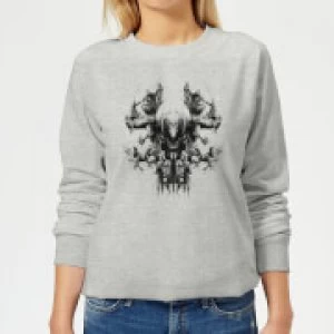 Image of Avengers Endgame Thanos Rorschach Womens Sweatshirt - Grey - M