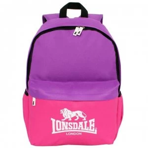 Image of Lonsdale Pocket Backpack - Purple/Pink