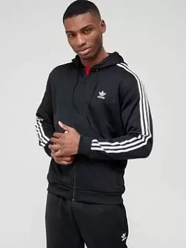 Image of adidas Originals 3 Stripe Full Zip Hoody - Black Size XS Men