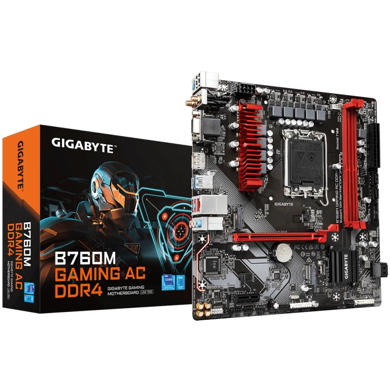 Image of Gigabyte B760M GAMING AC DDR4 mATX Motherboard for Intel LGA1700 CPUs