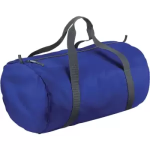 Image of Packaway Barrel Bag / Duffle Water Resistant Travel Bag (32 Litres) (One Size) (Bright Royal) - Bagbase