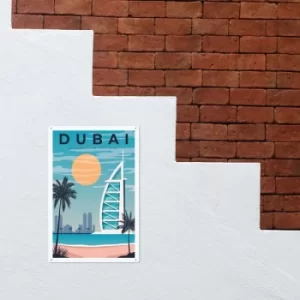Image of Dubai Multicolor Decorative Metal Wall Accessory