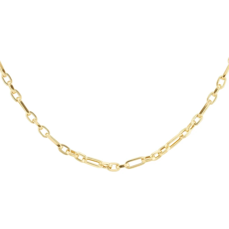 Image of Be You 9ct Gold Fancy Figaro Chain Yellow Gold female 18in