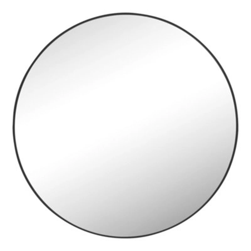 Image of Nielsen Acton Round Aluminium Framed Large Mirror, Black, 80Cm