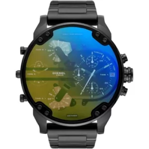 Image of Diesel Mr. Daddy 2.0 Two-Hand Black-Tone Stainless Steel Watch