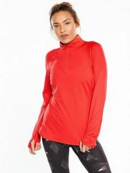 Image of The North Face Mountain Athletics Motivation 14 Zip Long Sleeve Shirt Red Size M Women