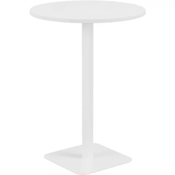 Image of 800MM Circular High Contract Table - White/White
