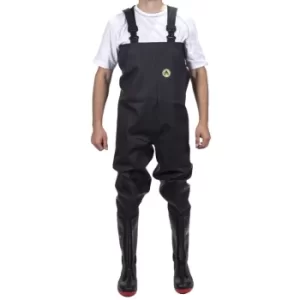 Image of Danube Chest Safety Wader Black/Red Size 10