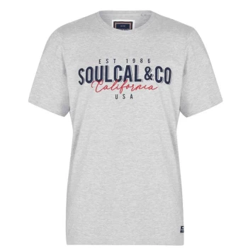 Image of SoulCal Large Logo T Shirt Mens - Grey