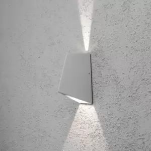 Image of Imola Outdoor Modern Up Down Grey Wall Light High Power LED 2x 4W, IP54