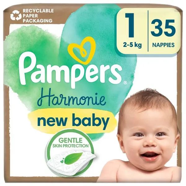 Image of Pampers Harmonie New Baby Size 1 35 Nappies