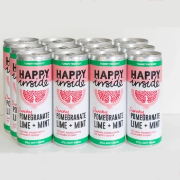 Image of Happy Inside Pomegranate Lime & Mint - 250ml x 12