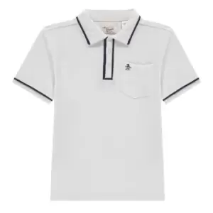 Image of Original Penguin Original Penguin Earl Short Sleeve Polo Shirt Junior Boys - White