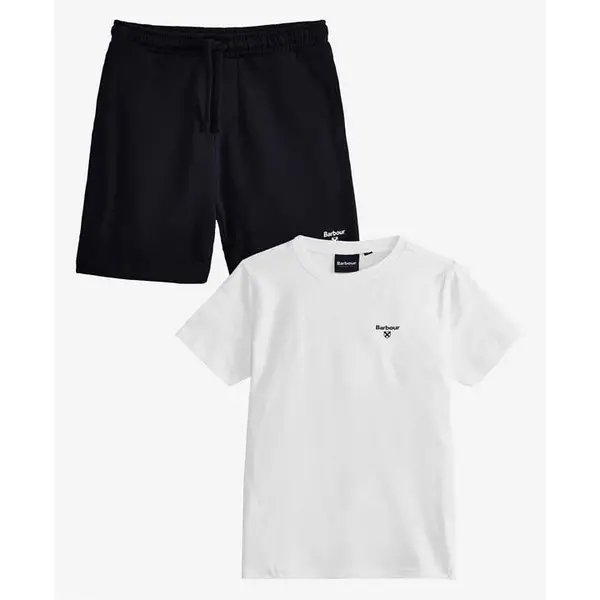 Image of Barbour Boys' Essentials T-Shirt & Shorts Set - Multi 7 - 8 Years